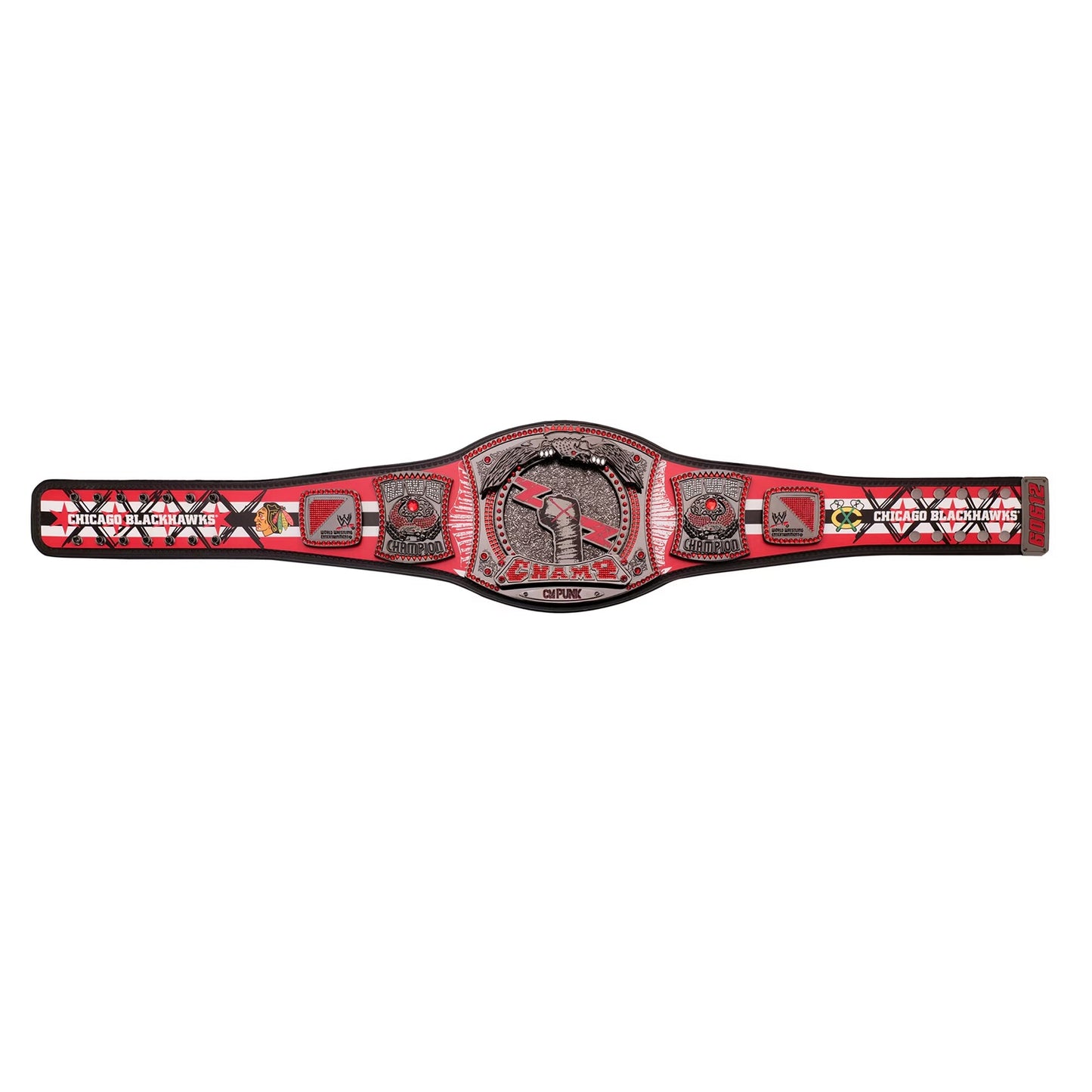 CM Punk Chicago Blackhawks Signature Series Spinner Championship Replica Title Belt ChampionshipBeltUS