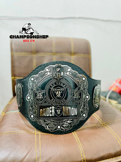 Las Vegas NFL Championship Belt Raiders Heavyweight NFL Title Belt