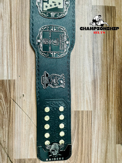 Las Vegas NFL Championship Belt Raiders Heavyweight NFL Title Belt