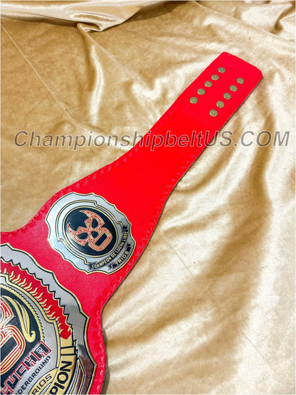 LUCHA Underground Trios Championship Replica Title Belt Red Leather