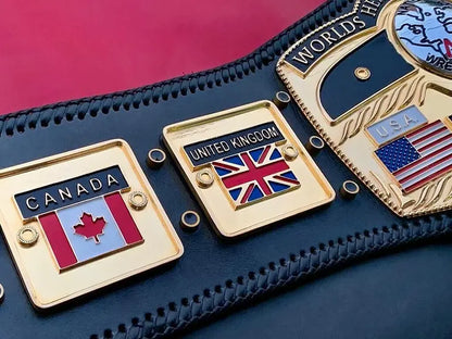 24K Gold NWA Domed Globe CNC Championship Belt