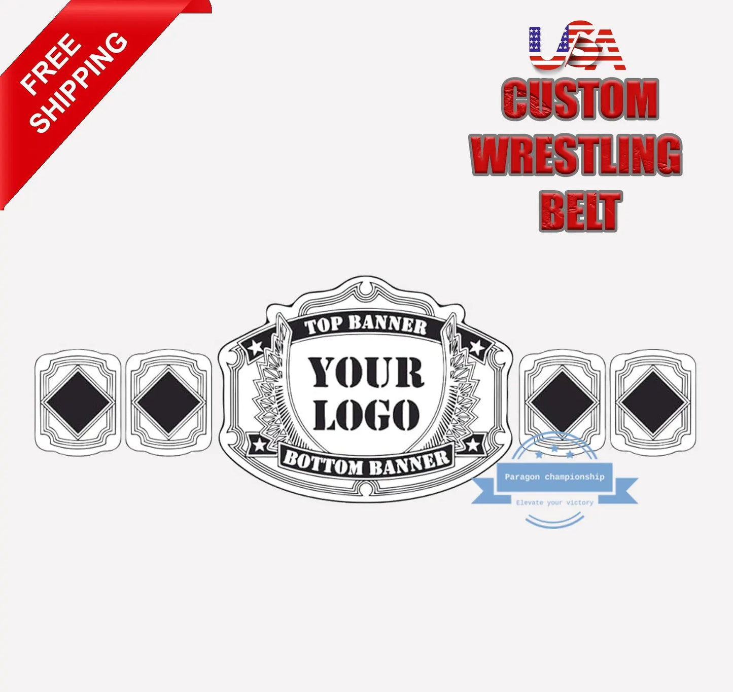 Create Your Own Custom belt  4lb Wrestling Championship 