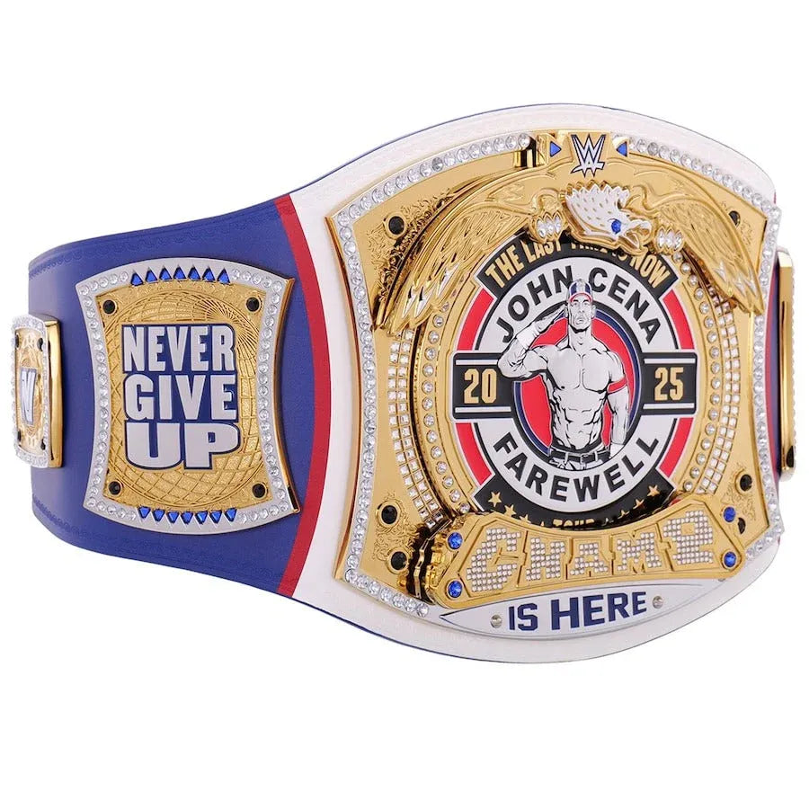 John Cena Farewell Tour SummerSlam 2025 Blue Spinner Championship Replica Title Belt ChampionshipBeltUS