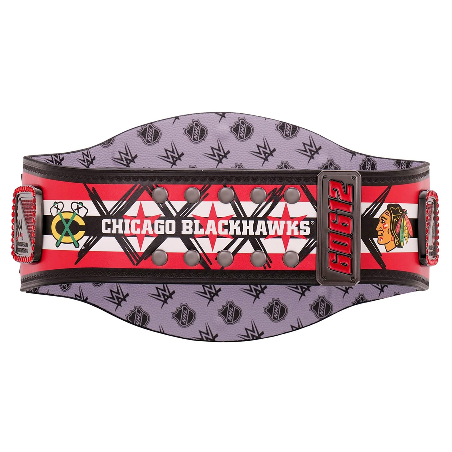 CM Punk Chicago Blackhawks Signature Series Spinner Championship Replica Title Belt ChampionshipBeltUS