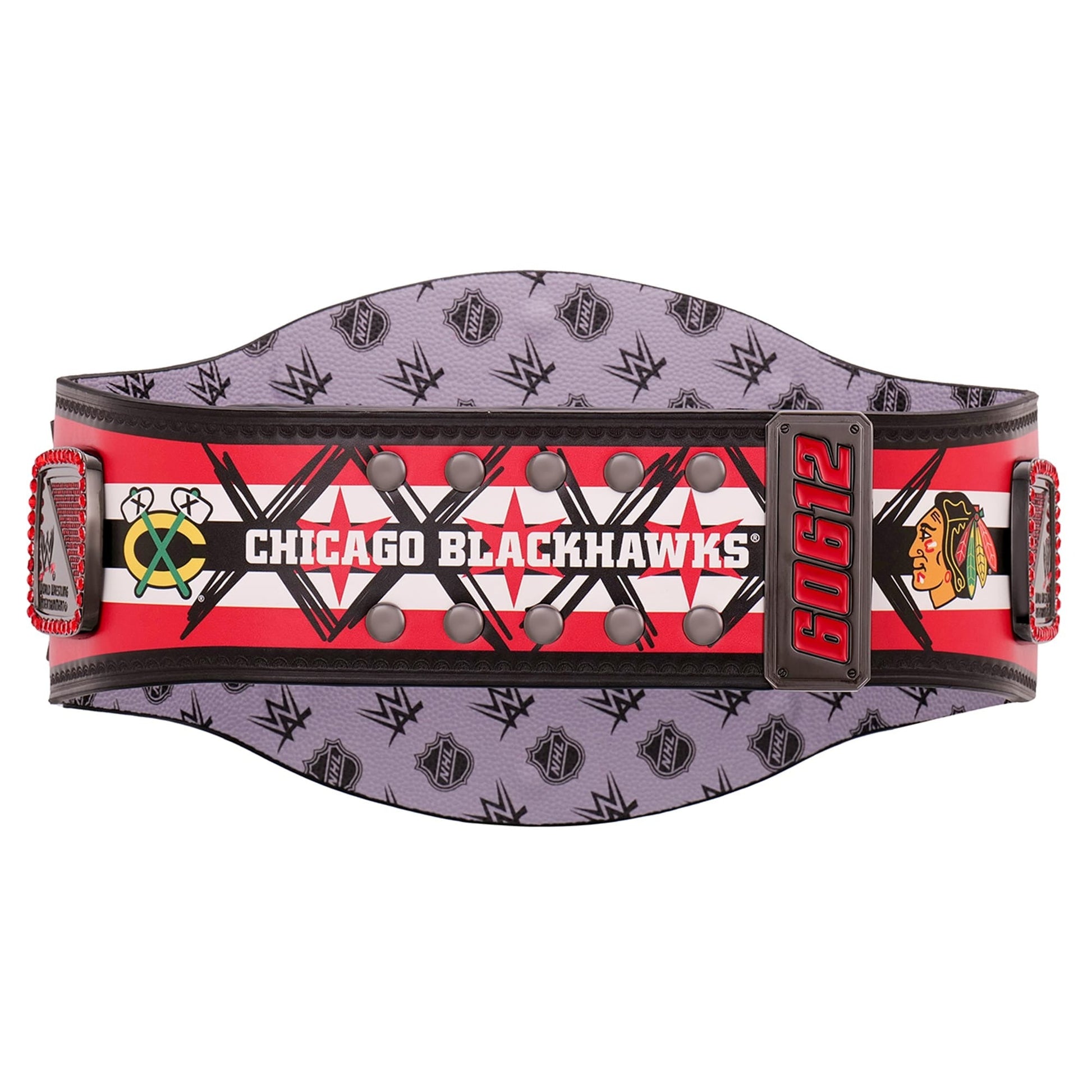 CM Punk Chicago Blackhawks Signature Series Spinner Championship Replica Title Belt ChampionshipBeltUS