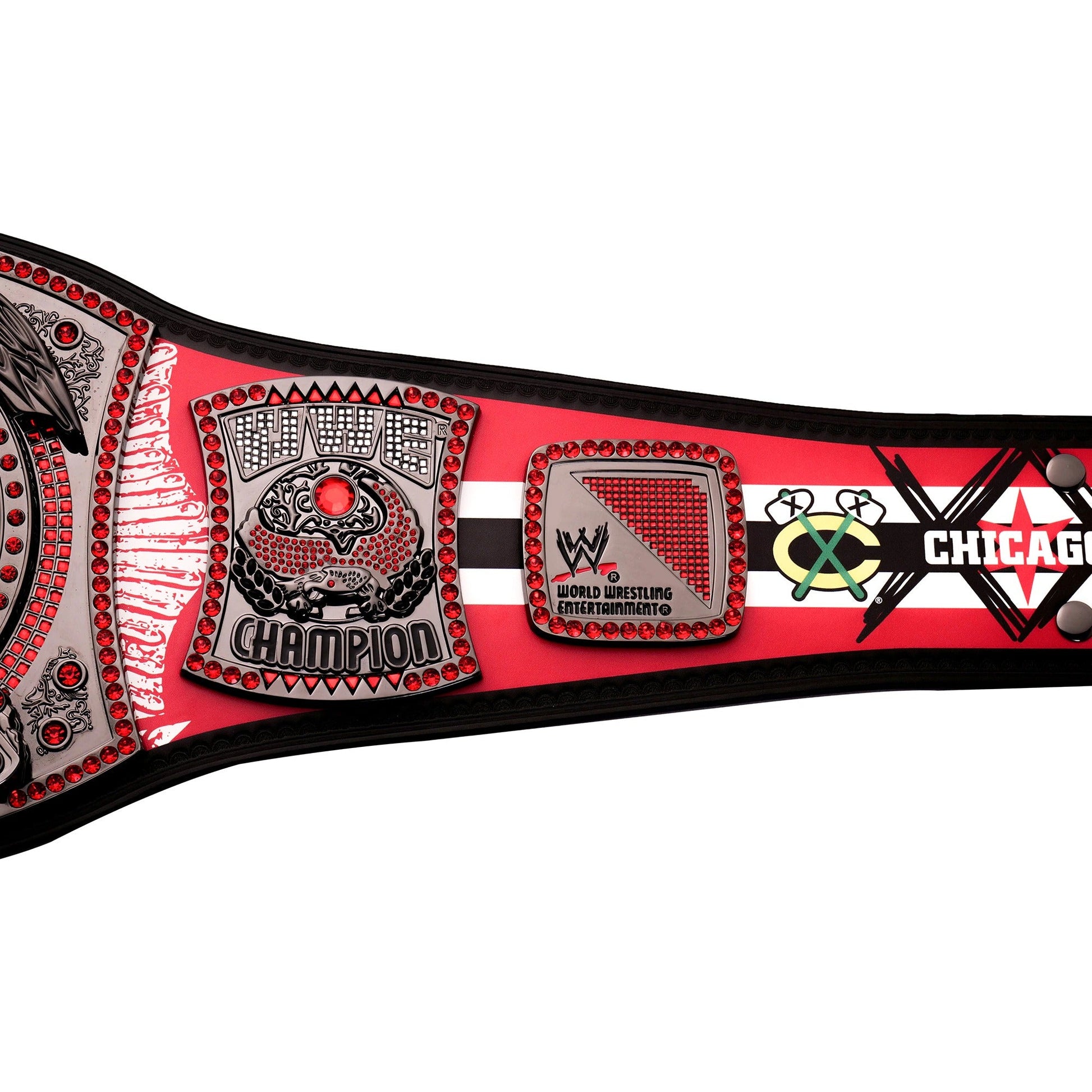 CM Punk Chicago Blackhawks Signature Series Spinner Championship Replica Title Belt ChampionshipBeltUS