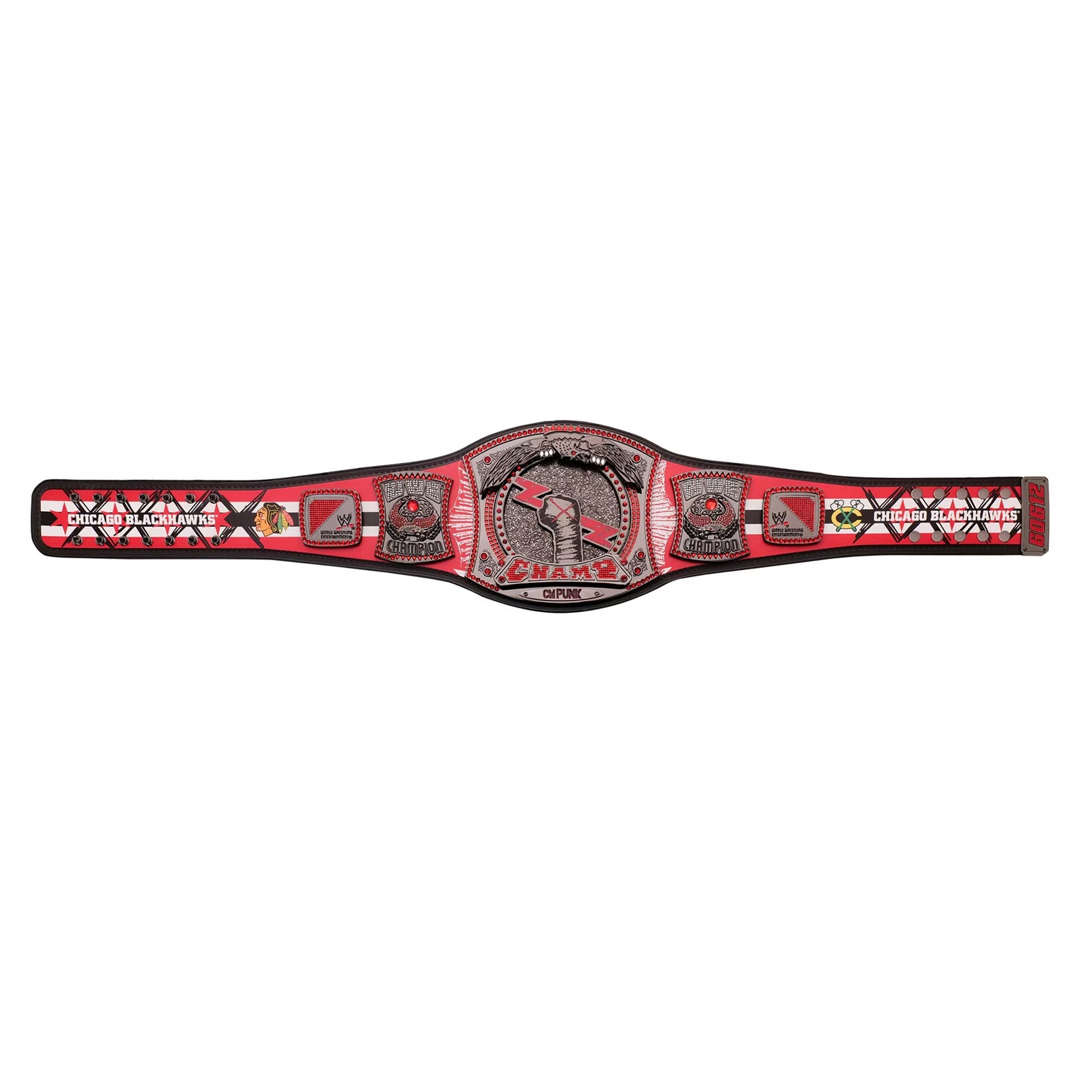 CM Punk Chicago Blackhawks Signature Series Spinner Championship Replica Title Belt ChampionshipBeltUS